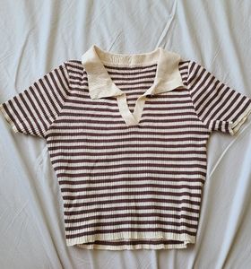 KOREAN STYLE CROPPED TEE COLLAR